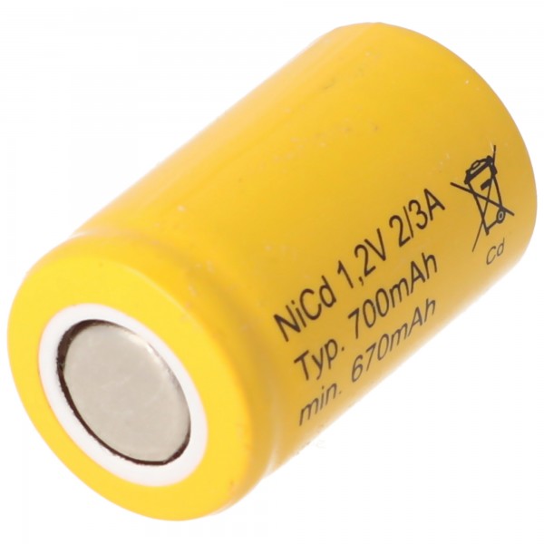Accuell KR-600AE 1.2V 700mAh NiCd Akku 2/3A