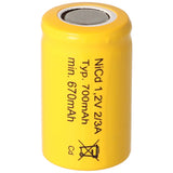 Accuell KR-600AE 1.2V 700mAh NiCd Akku 2/3A