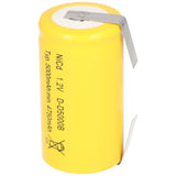 AccuCell Nachbau Akku passend für Sanyo KR-5000DEL Cadnica Mono D LR20 Akku mit Lötfahne in U-Form