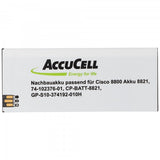 AccuCell 2200mAh Akku passend für den Cisco 8800 Akku 8821, 74-102376-01, CP-BATT-8821, GP-S10-374192-010H