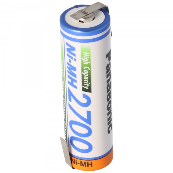 Panasonic Mignon AA NiMH Akku HR-3U 2700mAh mit Lötfahne in Z-Form