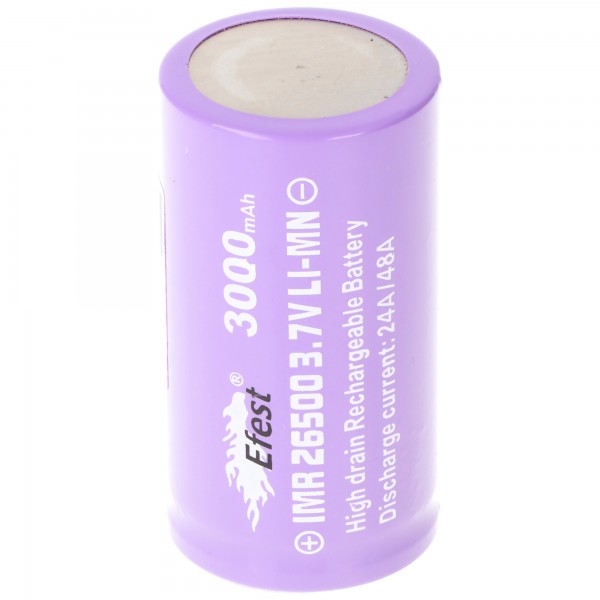Efest IMR 26500 3,7V 3000mAh Pluspol flach Li-Ion Akku