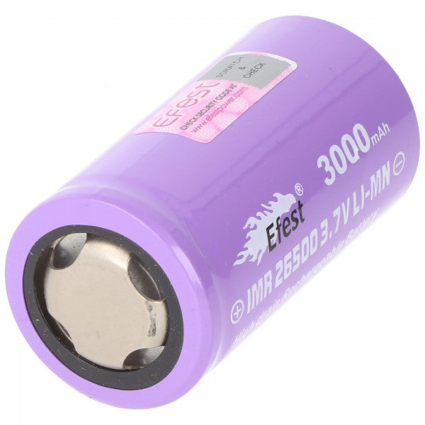 Efest IMR 26500 3,7V 3000mAh Pluspol flach Li-Ion Akku
