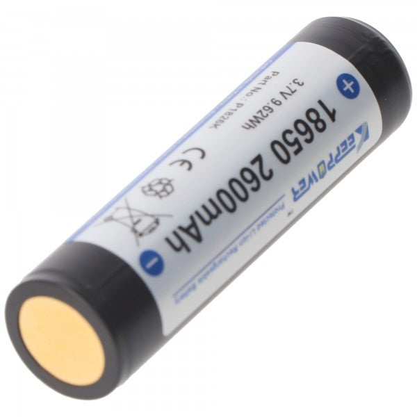 Keeppower 18650 - 2600mAh, 3,7V Li-Ion-Akku geschützt