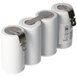 AccuCell Notleuchtenakku NiCd 4,8V 1800mAh F1x4 Sub-C mit Faston-Ansch