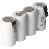AccuCell Notleuchtenakku NiCd 4,8V 1800mAh F1x4 Sub-C mit Faston-Anschluss ersetzt 4,8 V Akku