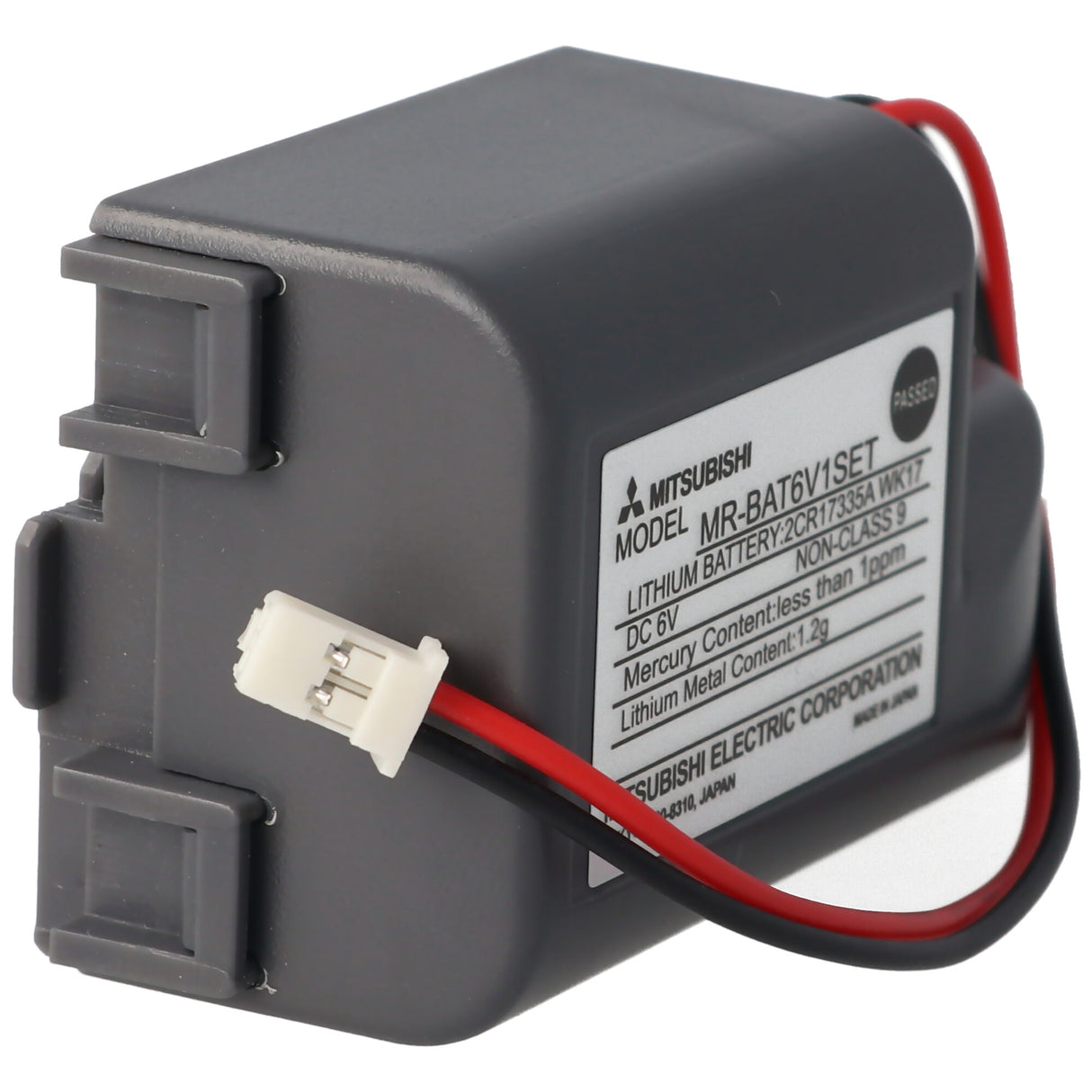 Mitsubishi Original Speicherbatterie 6V ersetzt Mitsubishi 281981 - 1800 mAh, Anschlusssytecker Typ JST PAP-02V-S