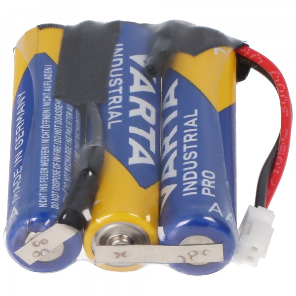 Varta Batteriepack 4,5V F1x3 Micro AAA mit Kabel und Stecker ersetzt Safe-O-Tronic 38400200, Steckertyp PHR-Serie