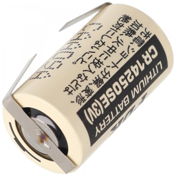 Sanyo CR14250 SE 1/2AA IEC CR14250 3V 850mAh U-Lötfahne Lithium Batterie
