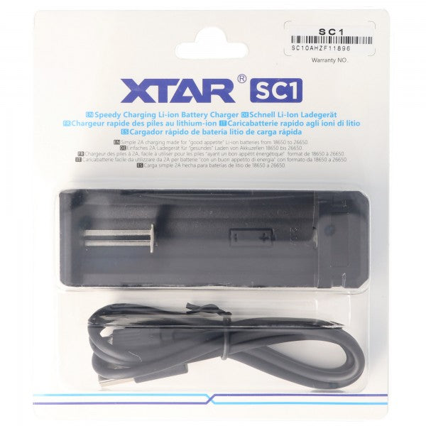 XTAR Schnell-Ladegerät für Li-Ion Akku 3,6 - 3,7V 20700, 21700 bis 75mm