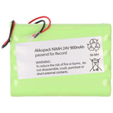 AccuCell Akku für Türsteuerung NiMH 24V 900mAh passend für Record