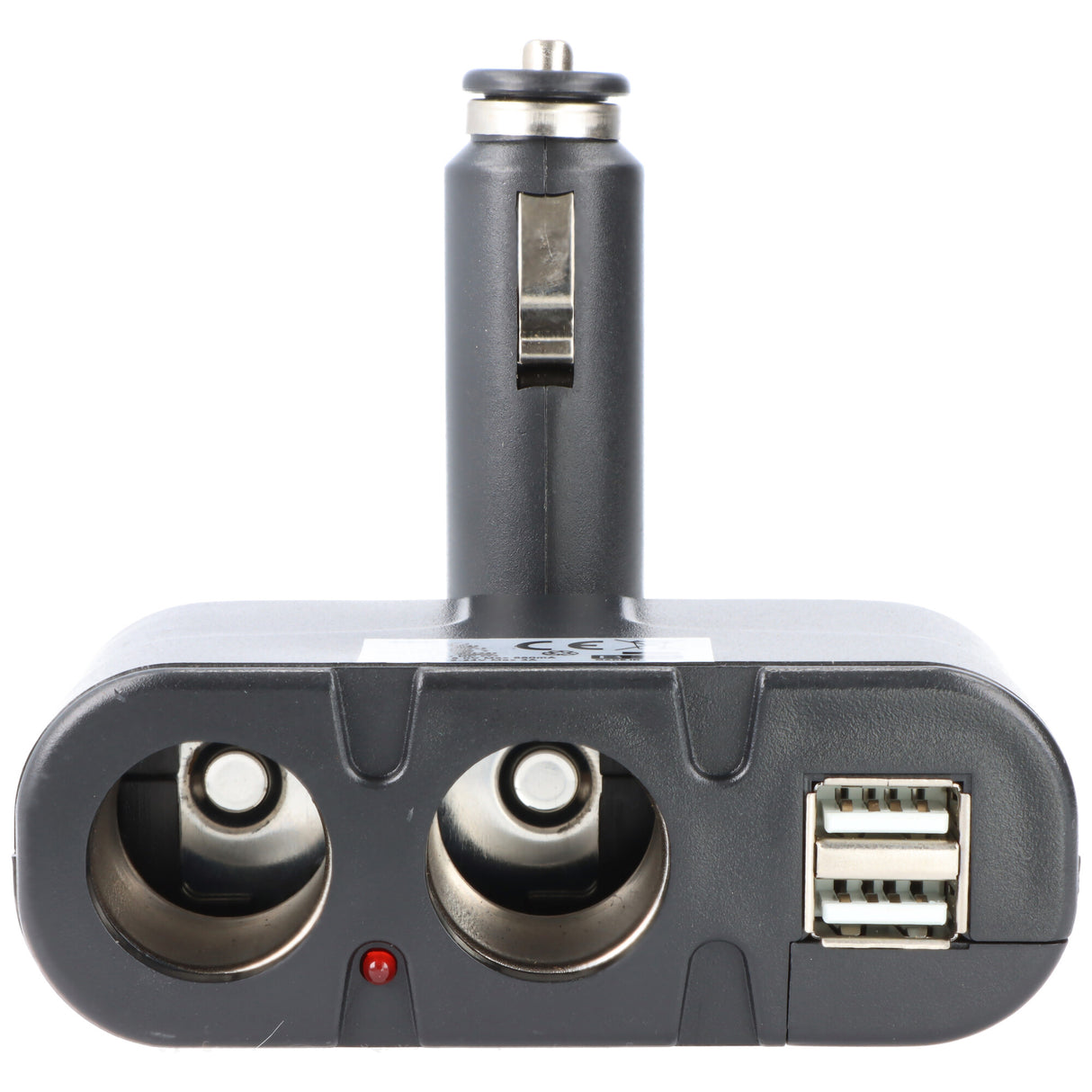 AccuCell KFZ-Adapter, Verteiler Zigarettenanzünder - Stecker auf 2x Kupplung + USB