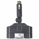 AccuCell KFZ-Adapter, Verteiler Zigarettenanzünder - Stecker auf 2x Kupplung + USB