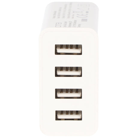 AccuCell Ladeadapter USB - 5,0A 4-Port Multiadapter mit Auto-ID - weiß