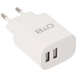 AccuCell Ladeadapter USB - 2,4A 2-Port Multiadapter - weiß