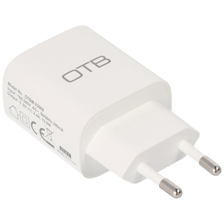 AccuCell Ladeadapter USB - 2,4A 2-Port Multiadapter - weiß