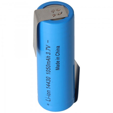 AccuCell Li-ion Akku 14430 mit Lötfahnen Z-Form 1050mAh 3,6V - 3,7V Lithium-Ionen-Zelle ohne Schutzelektronik