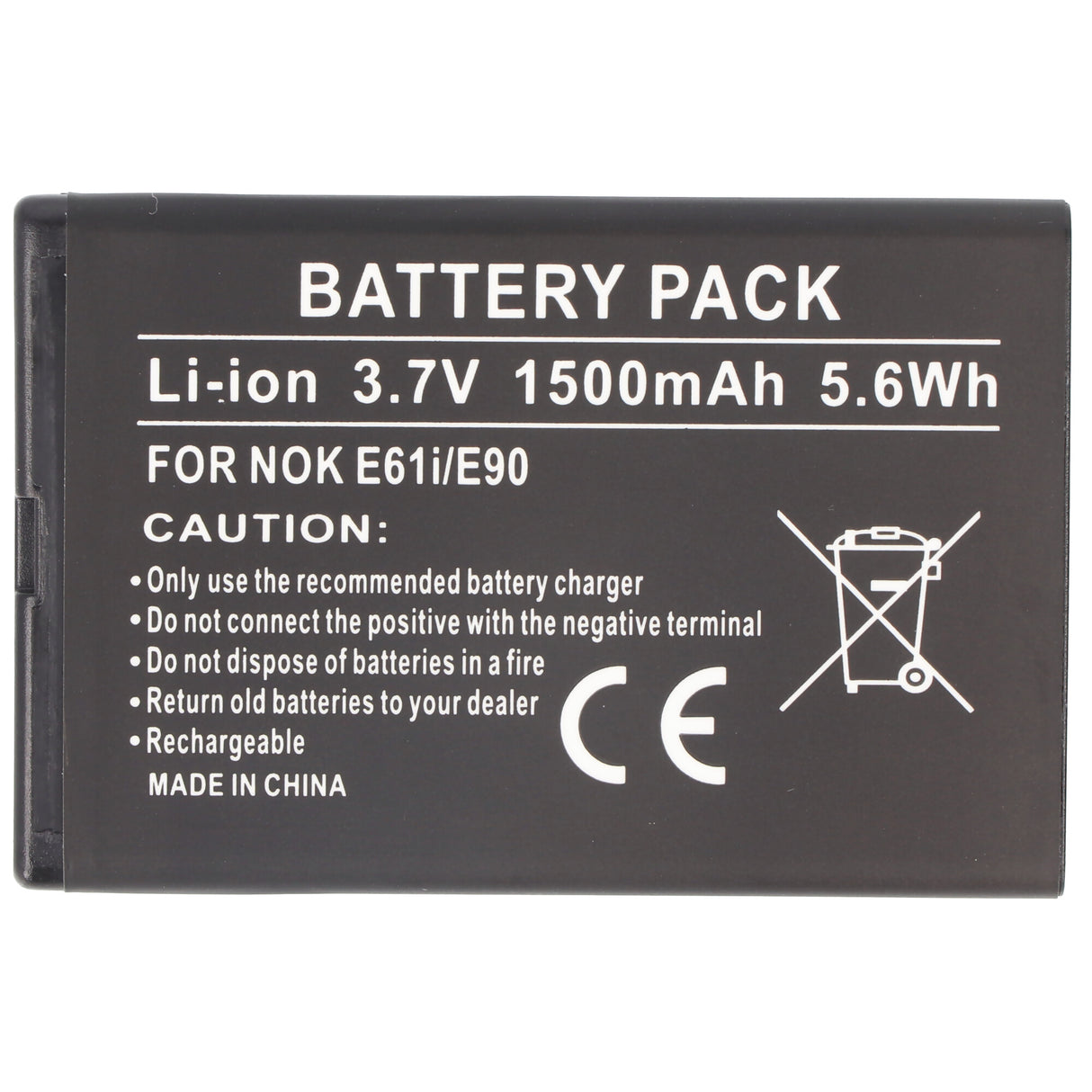 AccuCell Akku passend für Nokia EQ-B01 3,7 Volt 1500mAh 65,9 x 43,5 x 4,8mm