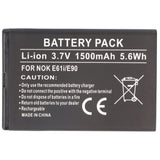 AccuCell Akku passend für Nokia EQ-B01 3,7 Volt 1500mAh 65,9 x 43,5 x 4,8mm