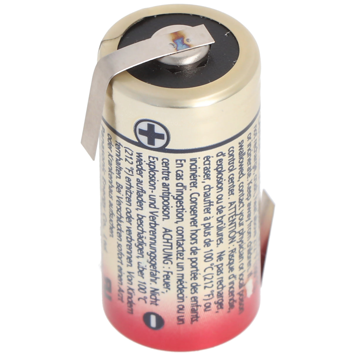 Panasonic Photo Power CR123A Lithium Batterie 3 Volt Lithium Batterie, wählbar mit Lötfahnen in Z-Form und in U-Form