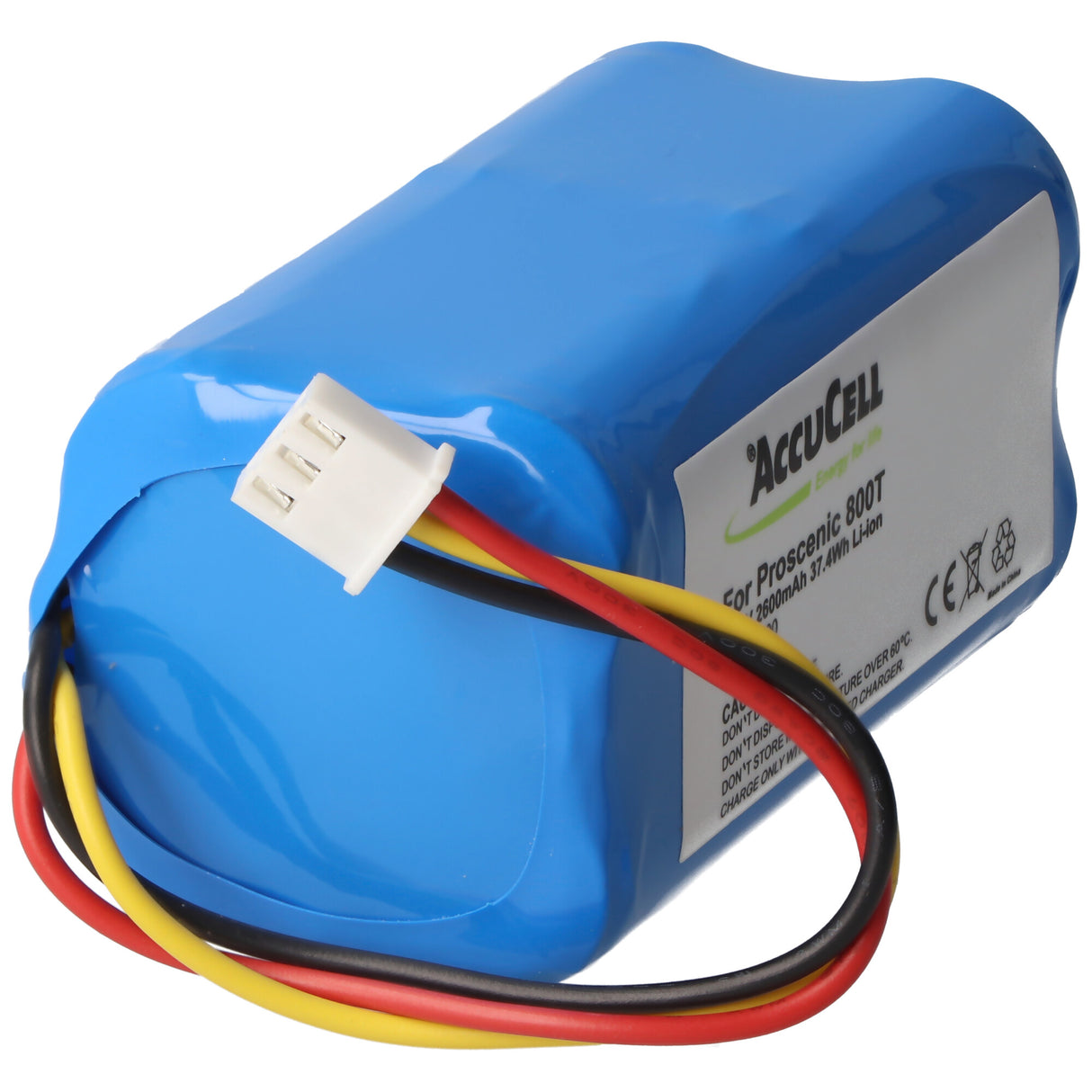 AccuCell Akku für Proscenic 800T Li-ion 820T, 830T, 820S nur mit dem weißen Stecker