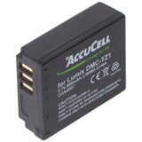 AccuCell Akku passend für Panasonic Lumix DMC-TZ1 Akku Panasonic CGA-S007, CGA-S007E, DMW-BCD10