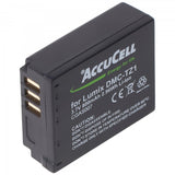 AccuCell Akku passend für Panasonic Lumix DMC-TZ3, TZ4, TZ5, CGA-S007, CGA-S007E, DMW-BCD10