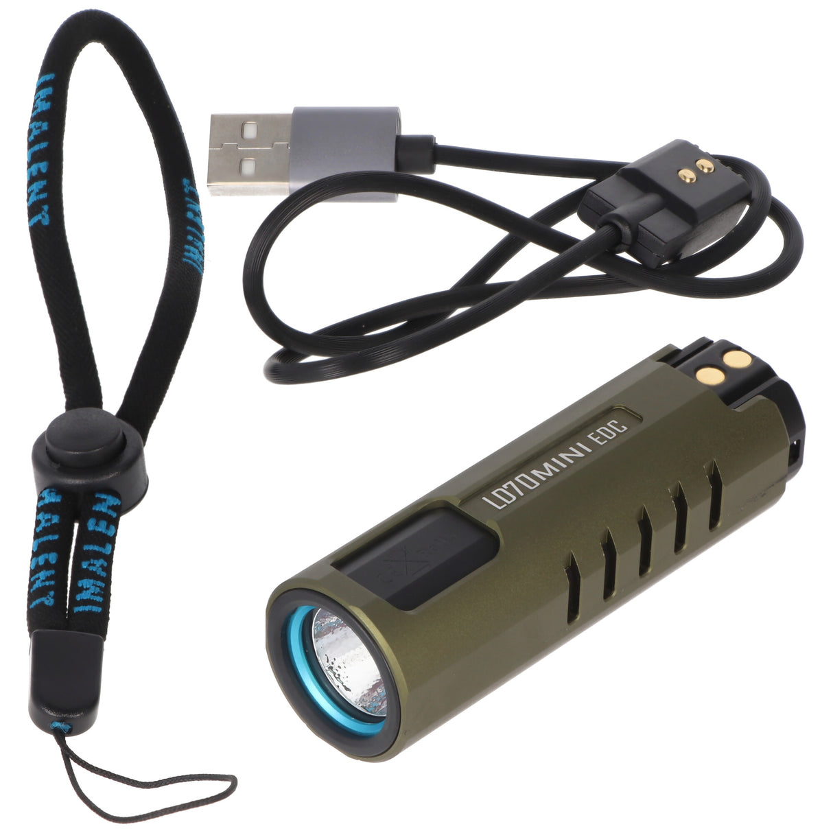Imalent LD70 Mini EDC LED-Taschenlampe grün mit 4000 Lumen, Leuchtweite max. 203 Meter