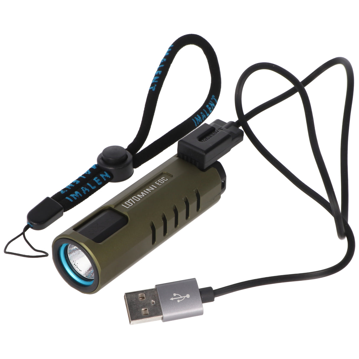 Imalent LD70 Mini EDC LED-Taschenlampe grün mit 4000 Lumen, Leuchtweite max. 203 Meter