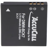 AccuCell Akku passend für Panasonic DMW-BCK7 Akku ACD-341, DMW-BCK7GK, NCA-YN101G, SDBCK7, DMW-BCK7, DMW-BCK7PP, NCA-YN101H, DMW-BCK7E
