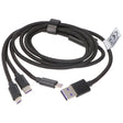 AccuCell 3IN1 USB Datenkabel passend für USB-C, iPhone, MICRO-USB Kabe