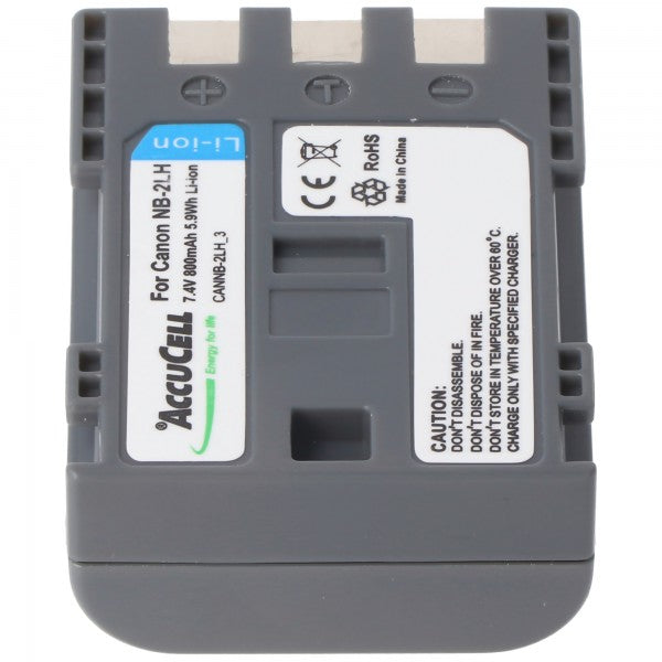 AccuCell Akku passend für Canon NB-2LH, NB-2L Li-Ion, 800mah