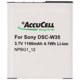 AccuCell Akku passend für Sony NP-BG1 Akku DSC-WX1, CYBER-SHOT DSC-W300
