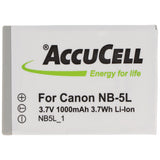 AccuCell Akku passend für Canon NB-5L Digicam IXUS 800 IS NB-5LH