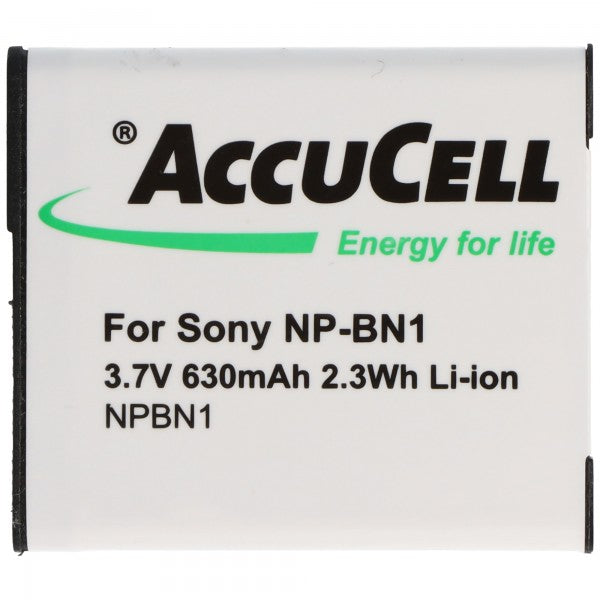 AccuCell Akku passend für Sony NP-BN1 Akku Typ N kein Original Akku 580-630mAh