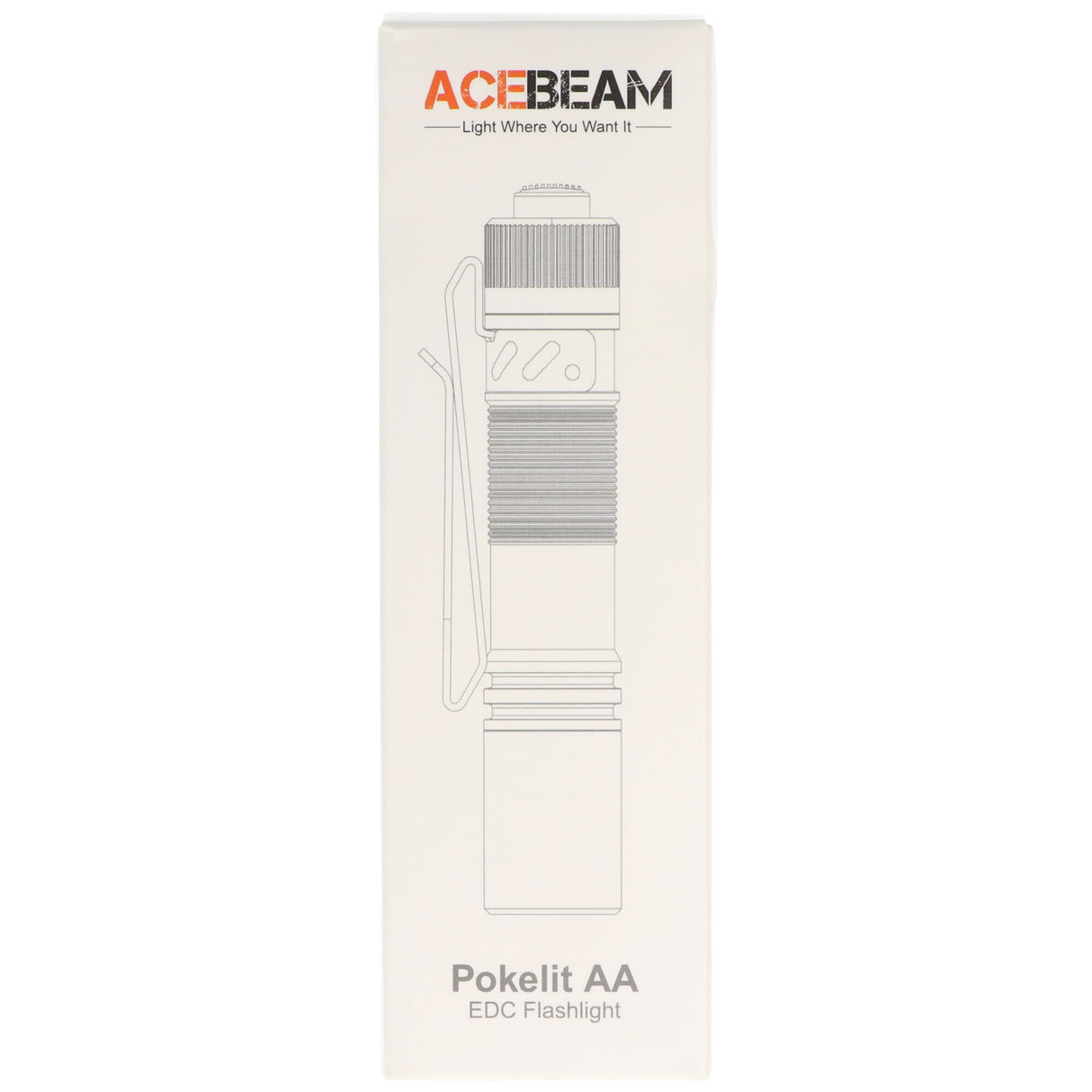 AceBeam Pokelit AA LED-Taschenlampe in Kupfer, 500 Lumen, inklusive 14500 Li-Ion 920mAh Akku mit USB-C Anschluss