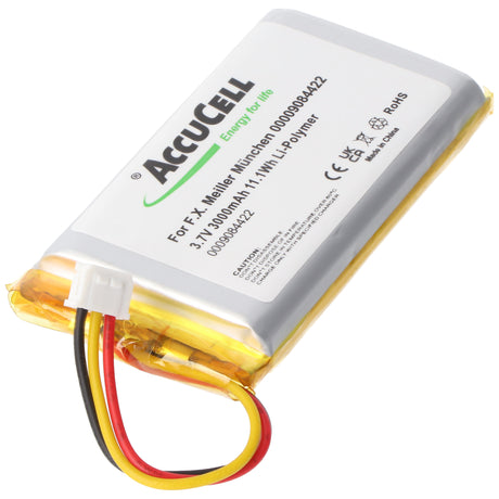 AccuCell Akku für F.X. Meiller München 0000 9084 422, 3.8 Volt, 3500mAh Li-Polymer