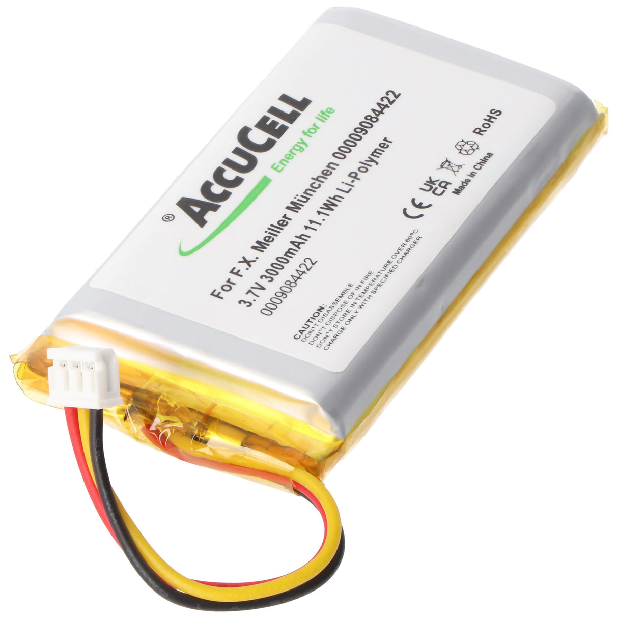 AccuCell Akku für F.X. Meiller München 0000 9084 422, 3.8 Volt, 3500mAh Li-Polymer