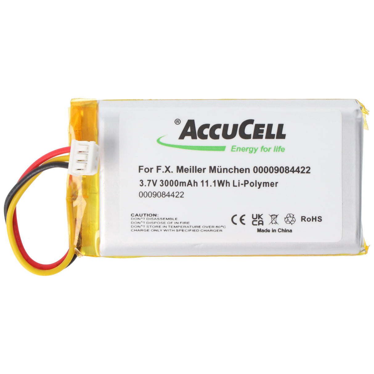 AccuCell Akku für F.X. Meiller München 0000 9084 422, 3.8 Volt, 3500mAh Li-Polymer
