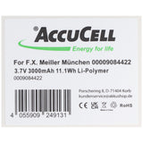 AccuCell Akku für F.X. Meiller München 0000 9084 422, 3.8 Volt, 3500mAh Li-Polymer