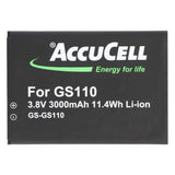AccuCell Akku passend für Gigaset GS110 Li-ion 3.8V 3000mAh 11.4Wh