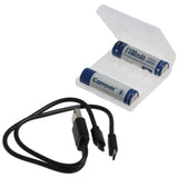 Keeppower Li-ion Akku 14500 mit 1100mAh 3,7V, 50,3x14,2mm, mit USB Lademöglichkeit