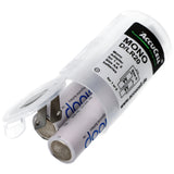 AccuCell Universal Mono D Adapter für 1 oder 2 Mignon AA Akku oder Batterien, 59,2x 32mm