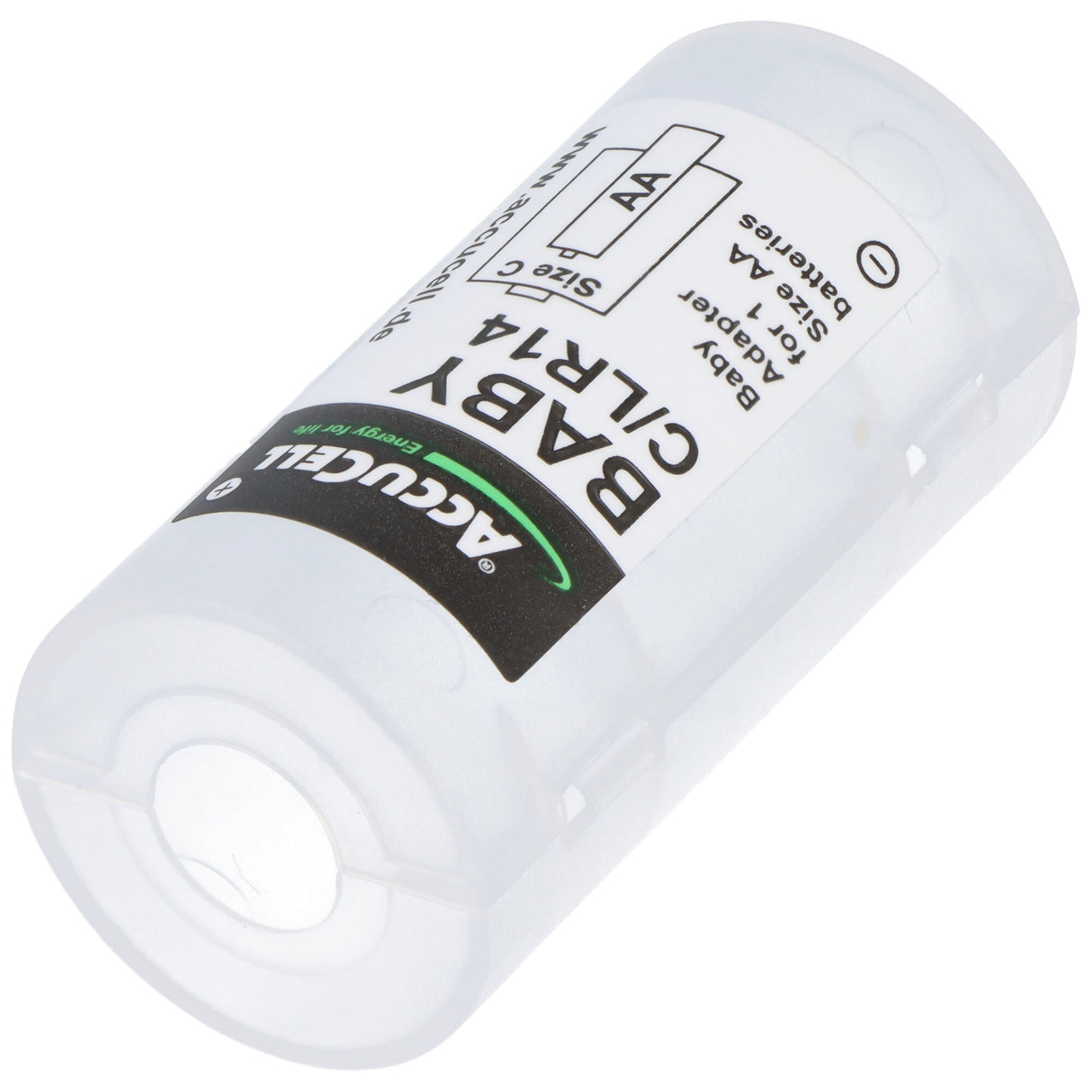 2x AccuCell Adapter C, Baby, LR14 und Panasonic eneloop 2-Pack BK-3MCDE/2BE Akku NiMH, Mignon, AA, HR06, 1.2V und 2000mAh