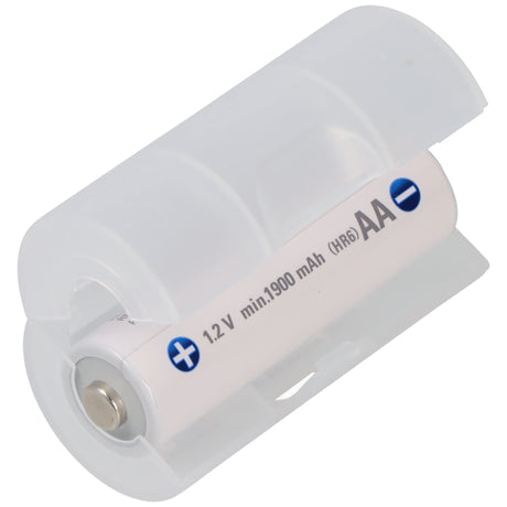 2x AccuCell Adapter C, Baby, LR14 und Panasonic eneloop 2-Pack BK-3MCDE/2BE Akku NiMH, Mignon, AA, HR06, 1.2V und 2000mAh