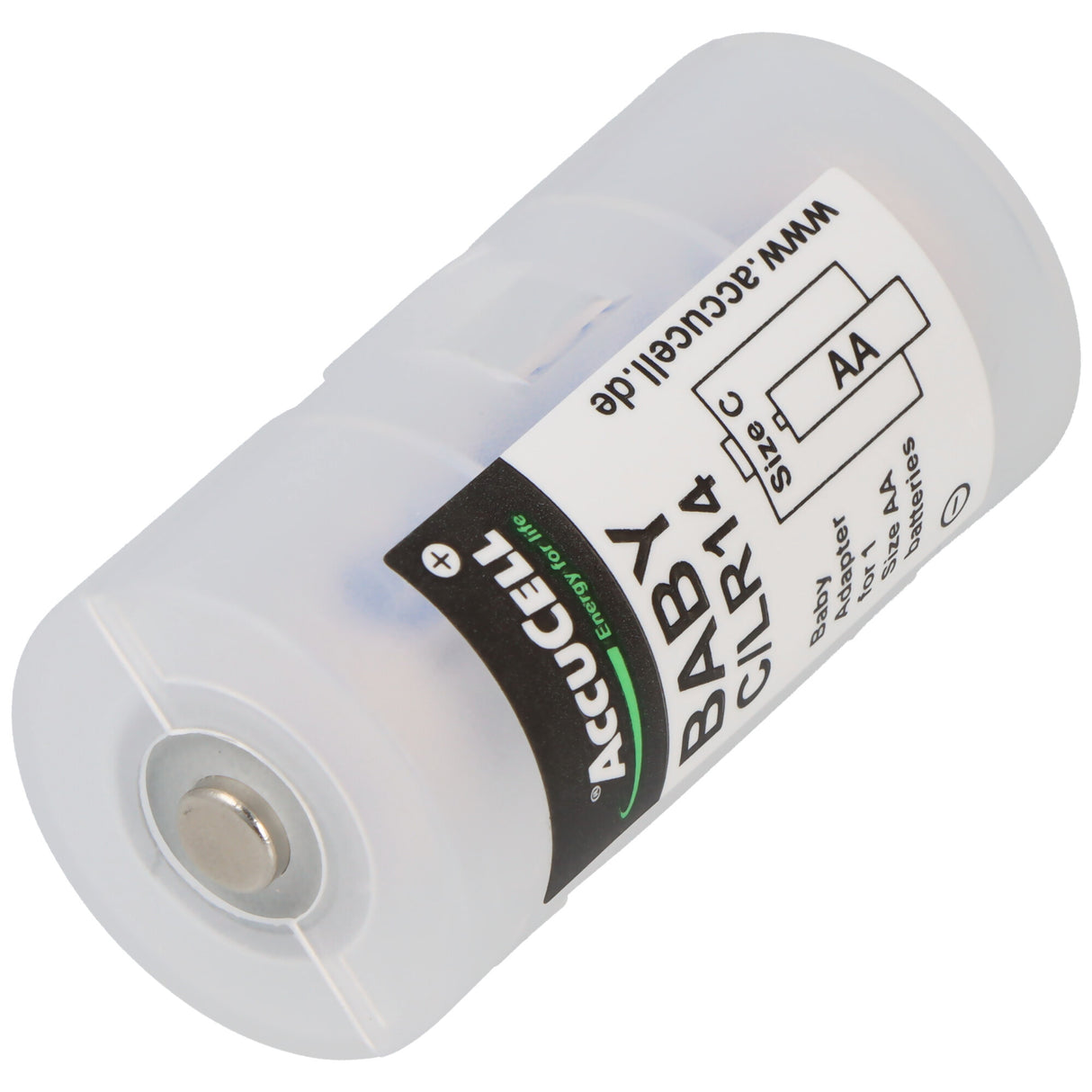 2x AccuCell Adapter C, Baby, LR14 und Panasonic eneloop 2-Pack BK-3MCDE/2BE Akku NiMH, Mignon, AA, HR06, 1.2V und 2000mAh