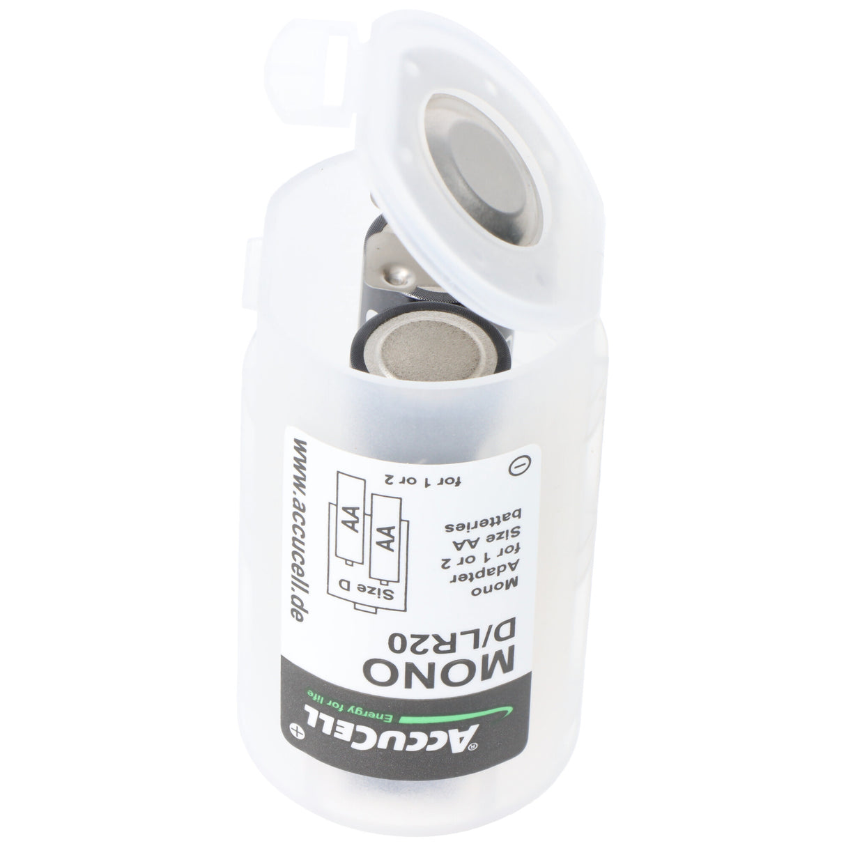 Panasonic eneloop Mono 5000mAh bestehend aus 1x AccuCell Adapter D und 2x eneloop pro AA