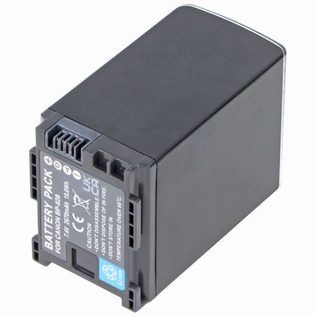 AccuCell Akku passend für Canon Vixia HF G30, Canon BP-828, Canon BP-820, 7,4V 2600mAh