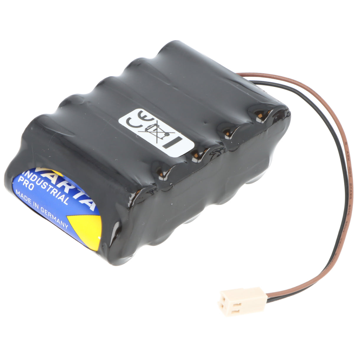 Varta Ersatzbatteriepack für ACO Quantrix-KV 3.0 AlMn 15V 2970mAh F2x5 Mignon AA mit 150mm Kabel und PS2 Stecker
