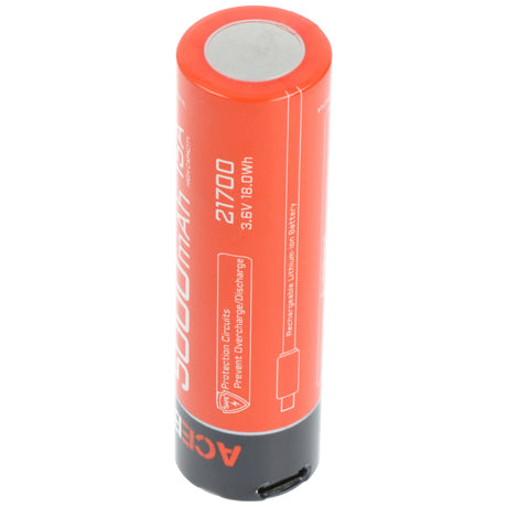 AceBeam 21700 Li-ion Akku 5000mAh, USB-C, max. Entladestrom 15A, 76,2 x 21,7mm